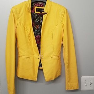 Black rivet vegan leather jacket